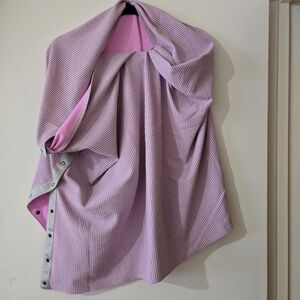 Lululemon Pink and Gray  Vinyasa Striped Scarf